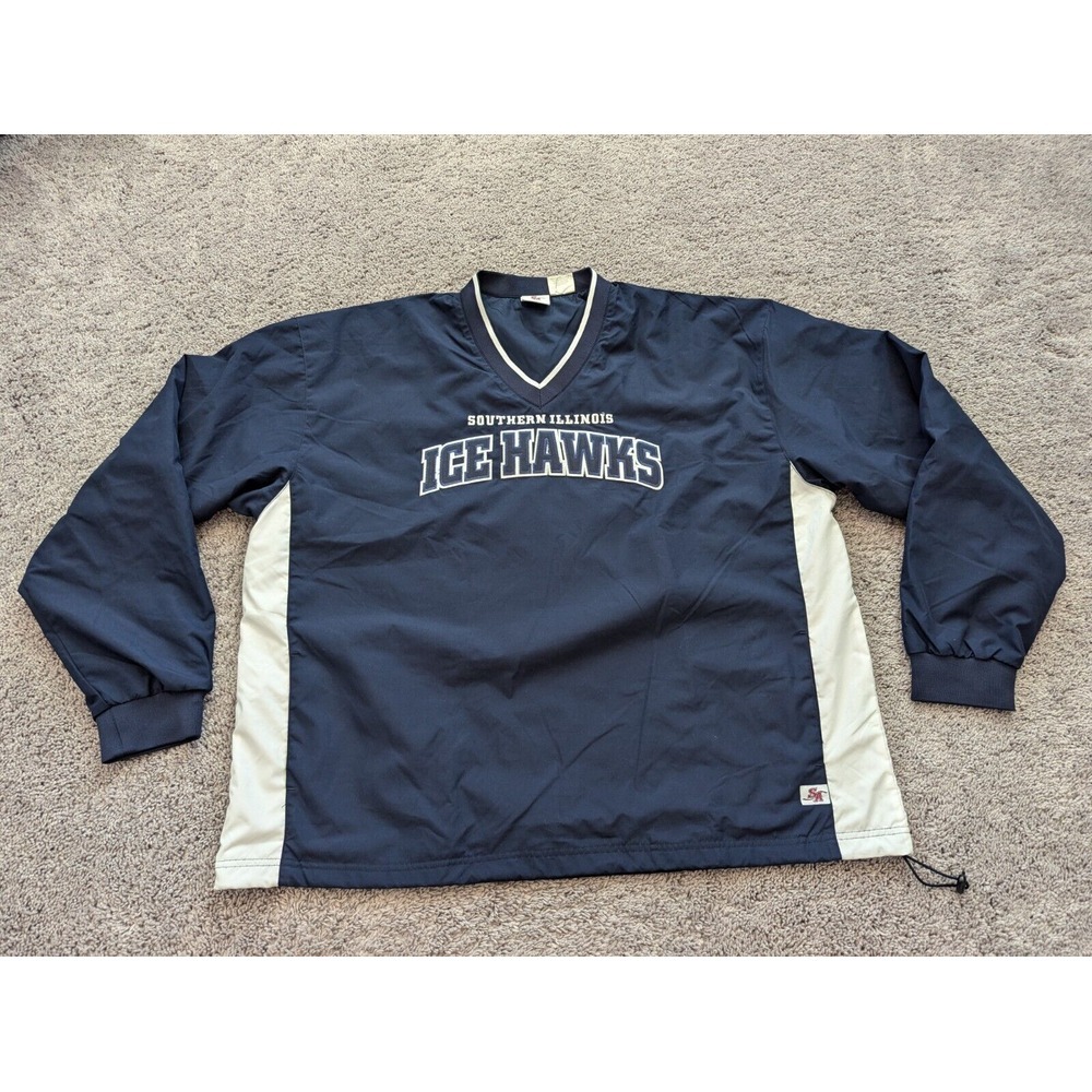 Vintage Sportco Authentic Jacket Mens‎ 3XL Blue Southern Illinois Ice Hawks